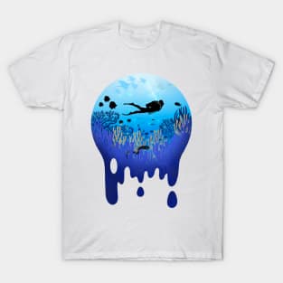 Diving The Blue Ocean Adventure T-Shirt